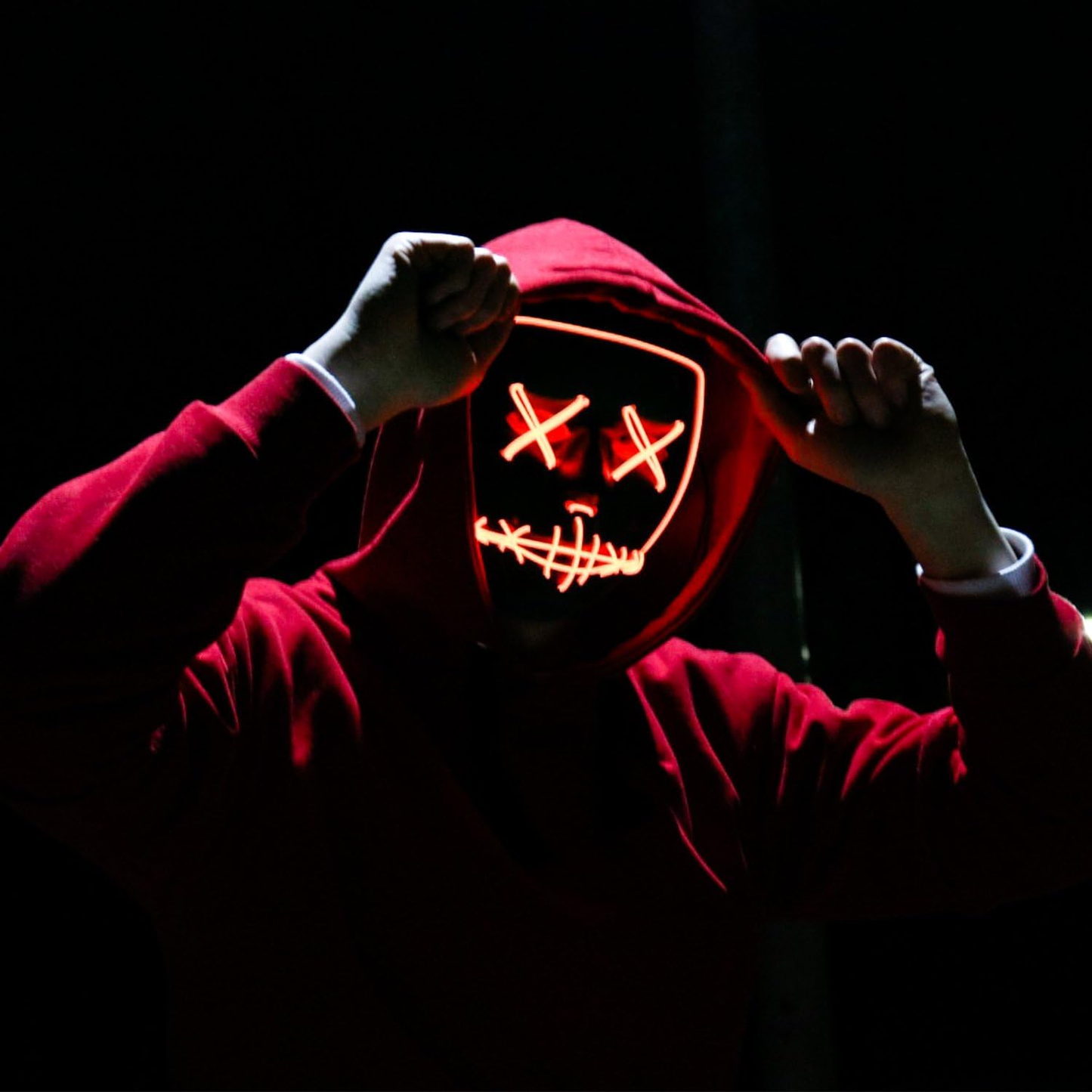 AOGU Halloween Mask LED Light up Mask for Festival Cosplay Halloween Costume Masquerade Parties,Carnival,Gifts