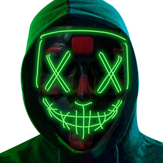 AOGU Halloween Mask LED Light up Masks for Festival Cosplay Halloween Costume Masquerade Parties,Carnival,Gifts