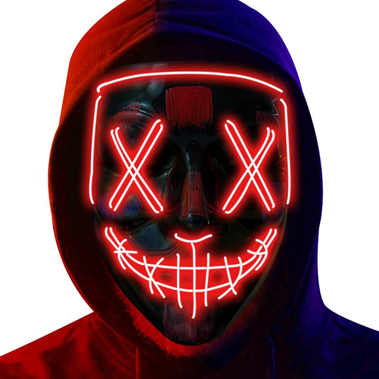 AOGU Halloween Mask LED Light up Mask for Festival Cosplay Halloween Costume Masquerade Parties,Carnival,Gifts
