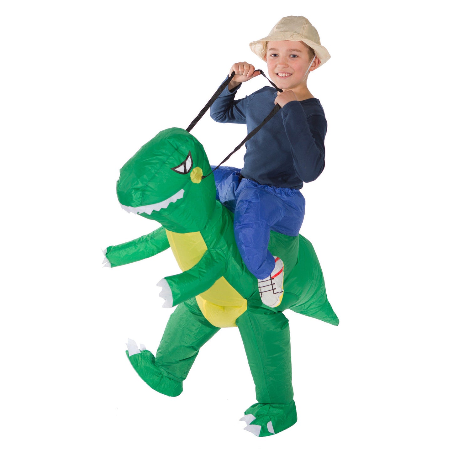 AOGU Inflatable Dinosaur Rider T-REX Costume Halloween Costume for Adults and Kids Inflatable Costumes Cosplay Party Dress Up